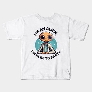 Hilarious Alien T-Shirt Design Kids T-Shirt